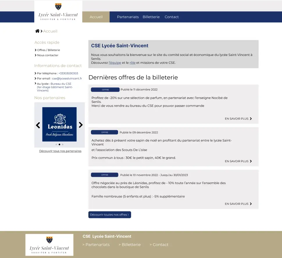 Aperçu CSE Saint Vincent