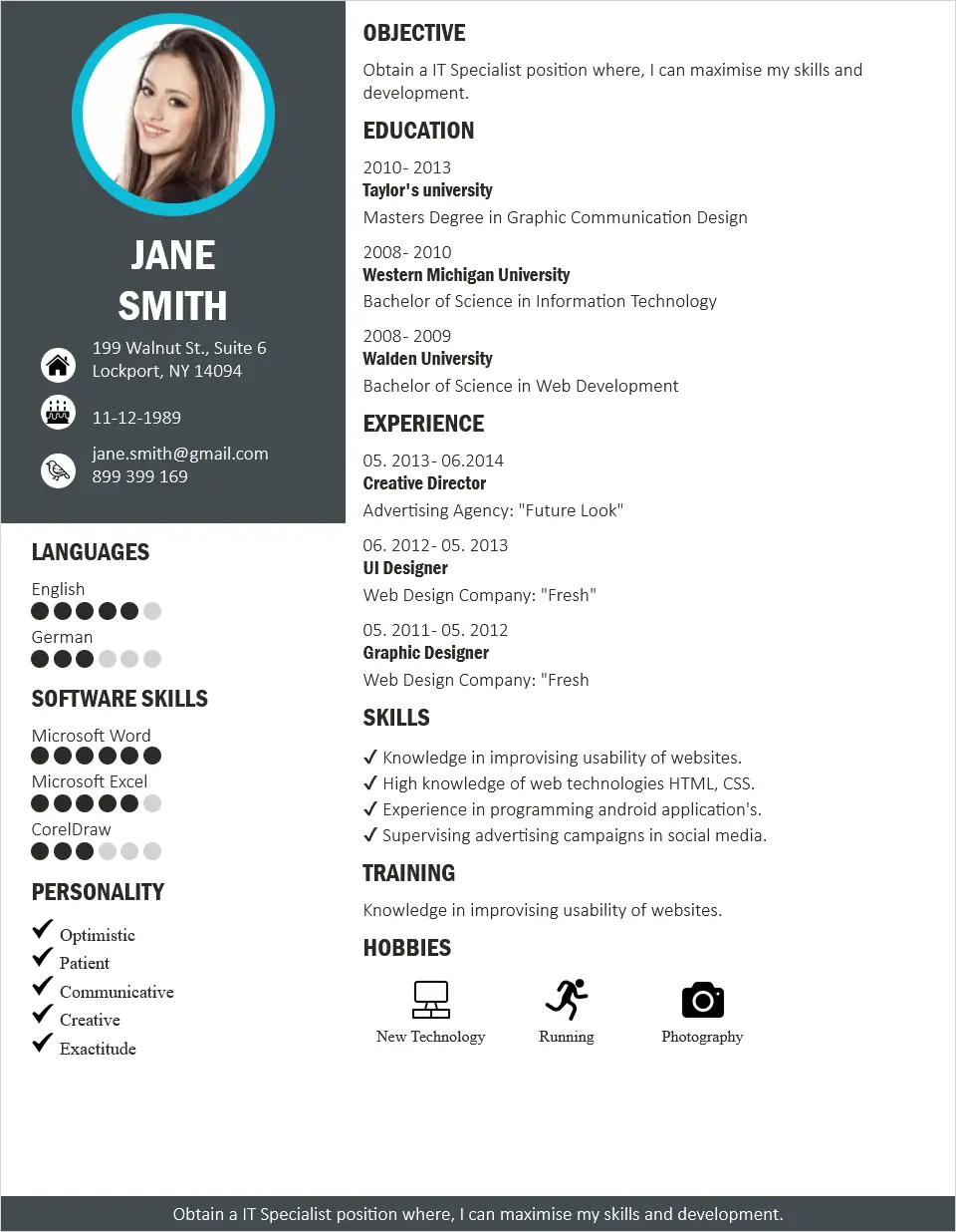 CV Jane Smith